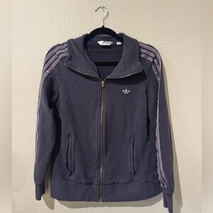 Vintage Adidas Women's Purple Bomber Jacket